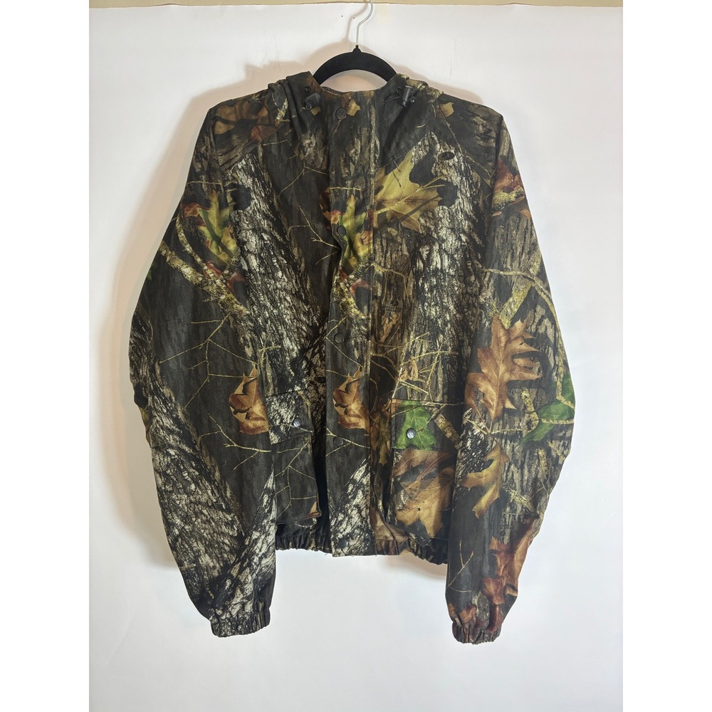 Mad Dog Gear Mossy Oak Break Up Camo Mens Large Hooded Gorpcore Windbreaker
